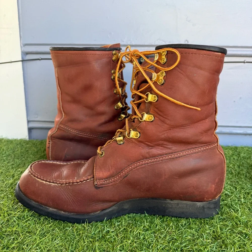 Vtg 50s 60s Red Wing Irish Setter Sport Boot 877 Brown Leather Moc Toe Mens 12 D